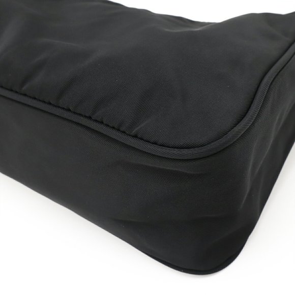 PRADA Prada Triangle Pouch Handbag - Nylon NERO Black MV519 - Picture 4 of 7